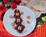 A picture of step 6 of Walnut chocolate Burfi.