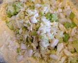 Foto del passaggio 4 della ricetta Tortino di merluzzo e broccolo romanesco, su vellutata di broccolo romanesco