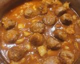 A picture of step 9 of Meatballs with Cuttlefish and Shrimp Tails.