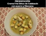 Foto del paso 12 de la receta Crema Fría Detox de Calabacín con puerro y Manzana