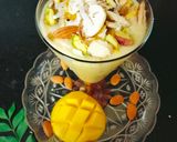 A picture of step 3 of Mango shake😋😋❤️.