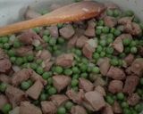 Zöldborsós, májas rizottó recept fázis 3 fotója