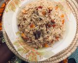 A picture of step 6 of White fried rice.