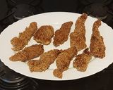 Foto del paso 7 de la receta: Pechuga de Pollo en Tempura de Arroz y Sésamo blanco