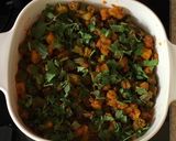 A picture of step 2 of Potato and okraBhinda bateta nu shak.