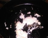 A picture of step 2 of Sausage and egg fried rice.