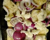 Almás hagymás sült krumpli sajttal - köretnek recept fázis 5 fotója