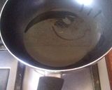 A picture of step 1 of Bhindi chicken.