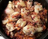 Foto del paso 20 de la receta Pollo en salsa confitada de cebolla roja y pimiento asado