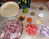 A picture of step 1 of Mutton Pulao.