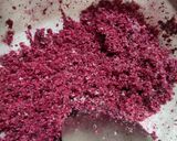 A picture of step 4 of Beetroot Coconut Burfi.