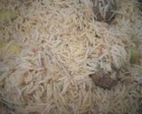 A picture of step 4 of Kofta biryani.