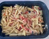 Une image de l'étape 5 de Feta, tomates et pâtes.