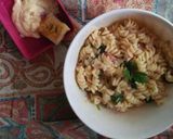 Foto langkah ke 5 dari resep Spinach Fusilli Pasta Saus Carbonara.