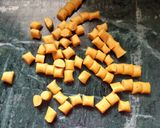 A picture of step 2 of Rajasthani dish gatte ki sabzi.