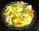 A picture of step 4 of Poha Peanut Bhel.