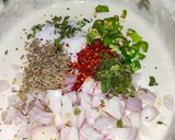 A picture of step 2 of Dibba roti or meenapa roti.