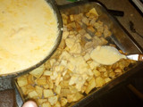 Papas con cheddar