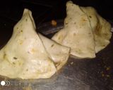 A picture of step 1 of Samosa chat.