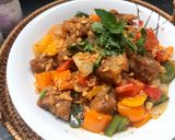 Hình bước làm 1 của món Sườn xào ớt chuông chua ngọt