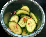 A picture of step 6 of Sweet & Spicy Cucumber spring recipe 💜#Kitchenwordsearch.