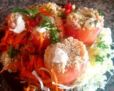 Foto del paso 4 de la receta: Tomate rellenos de couz couz, con ensalada liviana...😉🍽🧂