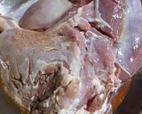 A picture of step 1 of Mutton leg roast.