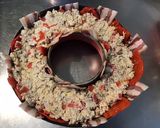 Une image de l'étape 10 de Couronne de céréales à la ricotta,poivrons rouges grillés et pancetta corse.