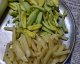 A picture of step 1 of Pointed Gourd sabji (parval).