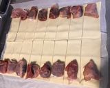 A picture of step 4 of Savory Puff Pastry Bites with Prosciutto and Prunes.