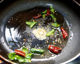 A picture of step 3 of Green gram sundal.