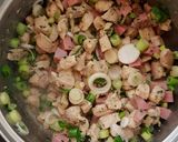 Sonkás -tejszínes csirkével töltött leveles buci recept fázis 2 fotója