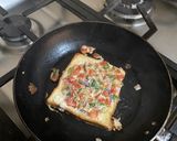 A picture of step 5 of Egg bread toast with a twist.