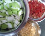 चना घिया दाल (Chana ghiya dal recipe in hindi) रेसिपी चरण 1 फोटो