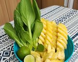 Foto langkah ke 1 dari resep Healthy Slow Juicer : Nanas Pokcoy.