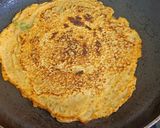A picture of step 3 of Sattu chilla.