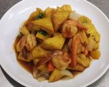 รูปขั้นตอนการทำที่ 4 ของ ผัดเปรี้ยวหวานกุ้งเต้าหู้