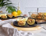 Foto del paso 4 de la receta Alcachofas gratinadas con almendras y queso