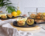 Foto del paso 4 de la receta: Alcachofas gratinadas con almendras y queso