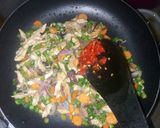 A picture of step 6 of Stir fry cuscus with mint zobo.
