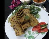 A picture of step 11 of Jodhpuri paratha.