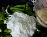 A picture of step 3 of Bhindi Masala.