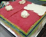 Foto langkah ke 11 dari resep Steamed Rainbow Cake aka Rainbow Cake Kukus.