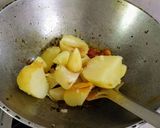 A picture of step 5 of Masala kachori with aloo tamatar curry.