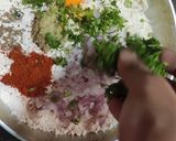 A picture of step 1 of Barley ka spicy chilla.