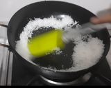 A picture of step 1 of Navratri kuttu burfi.