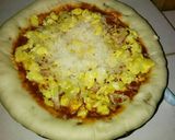 Foto langkah ke 6 dari resep Pizza TefLon Rasa indonesia Toping Orak arik telor😁.