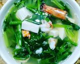 Hình bước làm 2 của món Canh tôm cải bó xôi