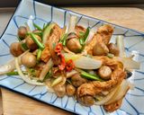 Hình bước làm 3 của món Tàu hủ ky tươi xào lăn (chay)