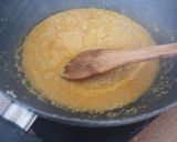 A picture of step 4 of Moong daal Mangochian (fried lentils balls in curry).
